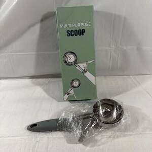 Multi-Purpose Stainless Steel Scoop with Easy Release Trigger - Gray Handle